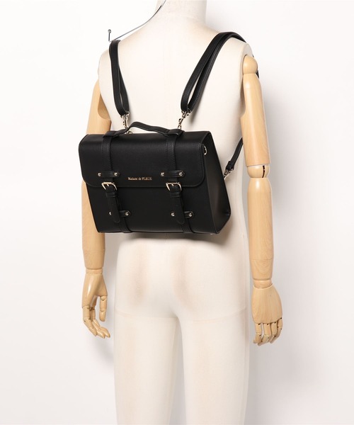 Maison de FLEUR（メゾンドフルール）の「EC限定サッチェル2WAYリュック（トートバッグ・レディース・ブラック/ワインレッド/ブラウン・FREE）」の12枚目の写真