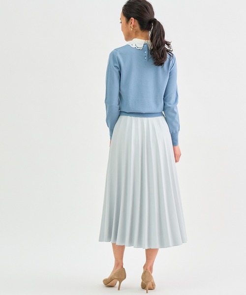 ANAYI（アナイ）の「エンブロイダリーノーカラー プルオーバー（ニット