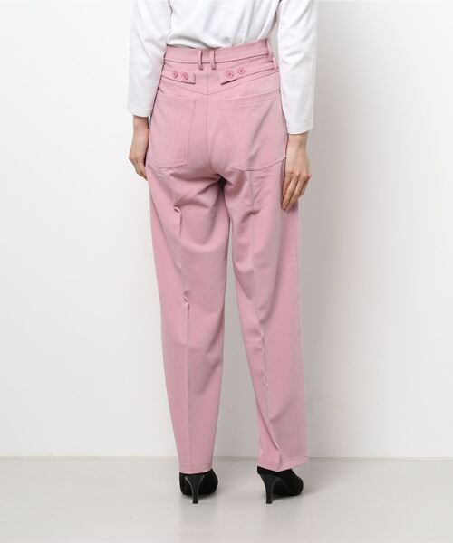 ulu（ウル）の「Original pintuck backbelt straight pants（スラックス・レディース・スモークピンク/ブラック/ブラウン・FREE）」の8枚目の写真