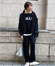 ulu | Original pintuck backbelt straight pants(スラックス)