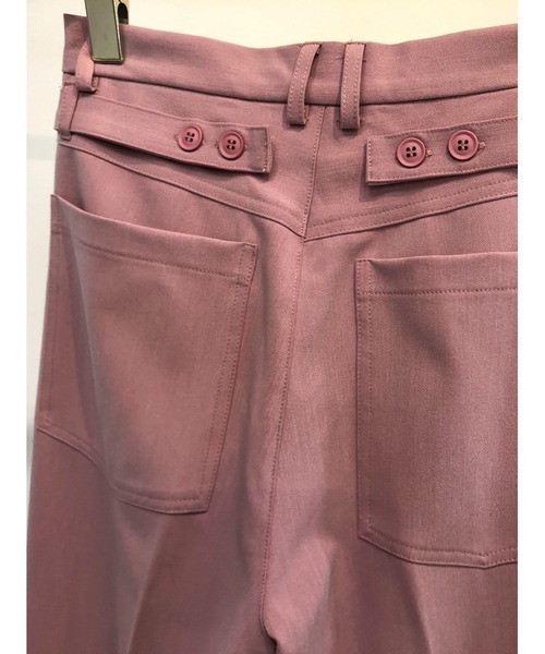 ulu（ウル）の「Original pintuck backbelt straight pants（スラックス・レディース・スモークピンク/ブラック/ブラウン・FREE）」の14枚目の写真
