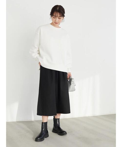 Green Parks(グリーンパークス)の「洗えるツィードガウチョ*(その他パンツ・レディース・ブラック・FREE)」の12枚目の写真