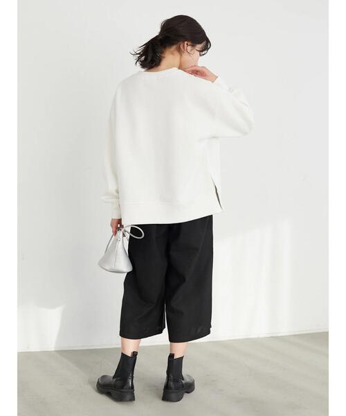 Green Parks(グリーンパークス)の「洗えるツィードガウチョ*(その他パンツ・レディース・ブラック・FREE)」の2枚目の写真