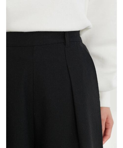 Green Parks(グリーンパークス)の「洗えるツィードガウチョ*(その他パンツ・レディース・ブラック・FREE)」の4枚目の写真