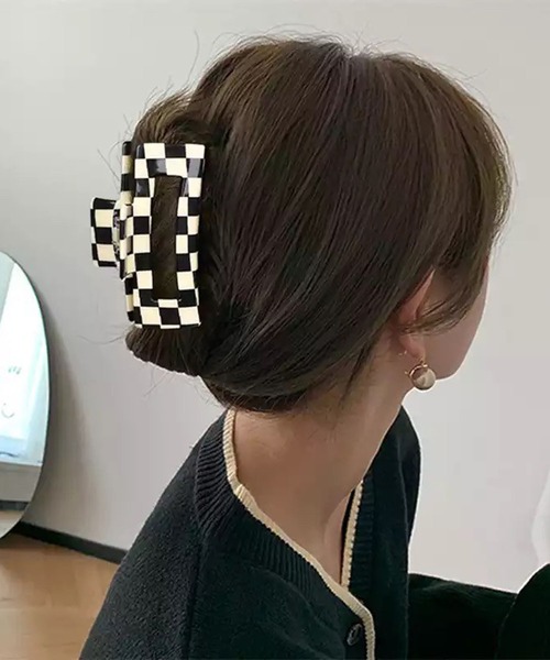 lala Born（ララボーン）の「チェッカースクエアクリップ（バレッタ/ヘアクリップ・レディース・マルチ・FREE）」の3枚目の写真