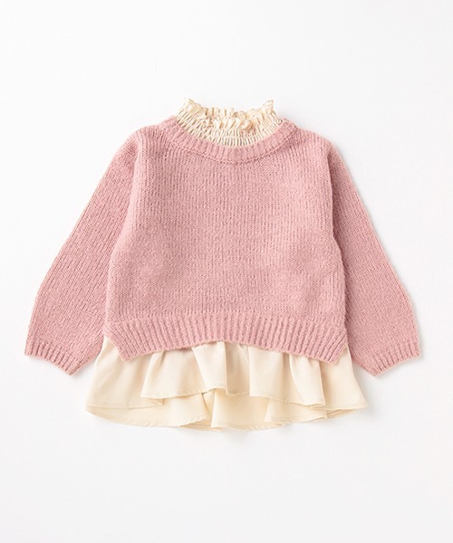 リンク シャギーニット裾ペプラム ニット セーター Petit Main プティマイン のファッション通販 Zozotown