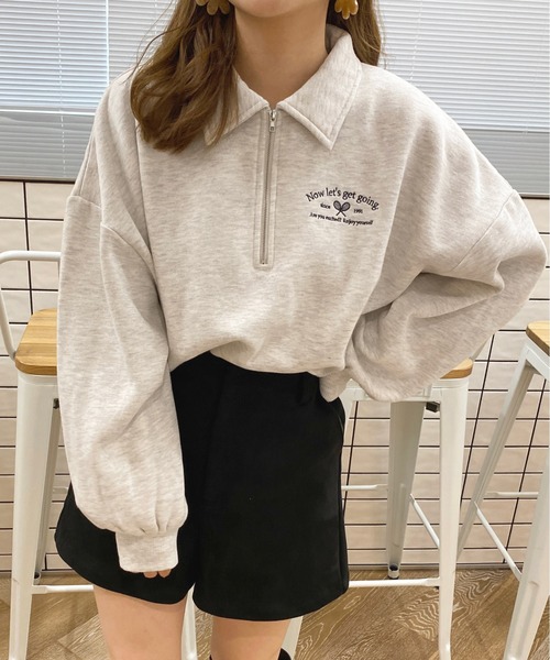 apres jour（アプレジュール）の「ハーフZIPスウェット【ZOZOTOWN限定アイテム】（スウェット・レディース・アイボリー/ナチュラル/ネイビー・フリー/X-LARGE）」の13枚目の写真