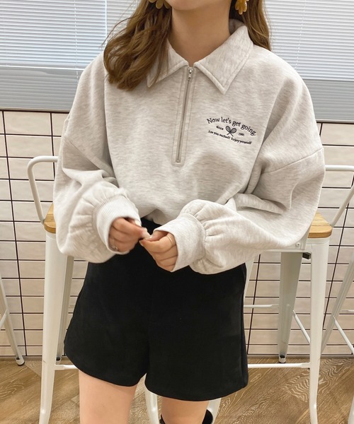 apres jour（アプレジュール）の「ハーフZIPスウェット【ZOZOTOWN限定アイテム】（スウェット・レディース・アイボリー/ナチュラル/ネイビー・フリー/X-LARGE）」の14枚目の写真