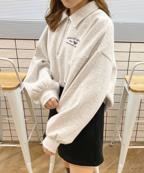 apres jour（アプレジュール）の「ハーフZIPスウェット【ZOZOTOWN限定アイテム】（スウェット・レディース・アイボリー/ナチュラル/ネイビー・フリー/X-LARGE）」の17枚目の写真