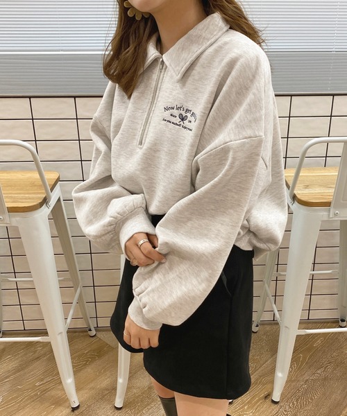 apres jour（アプレジュール）の「ハーフZIPスウェット【ZOZOTOWN限定アイテム】（スウェット・レディース・アイボリー/ナチュラル/ネイビー・フリー/X-LARGE）」の16枚目の写真