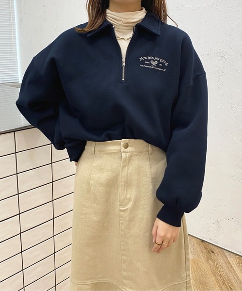 apres jour（アプレジュール）の「ハーフZIPスウェット【ZOZOTOWN限定アイテム】（スウェット・レディース・アイボリー/ナチュラル/ネイビー・フリー/X-LARGE）」の21枚目の写真