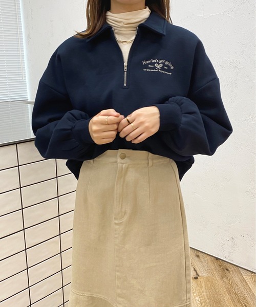 apres jour（アプレジュール）の「ハーフZIPスウェット【ZOZOTOWN限定アイテム】（スウェット・レディース・アイボリー/ナチュラル/ネイビー・フリー/X-LARGE）」の22枚目の写真