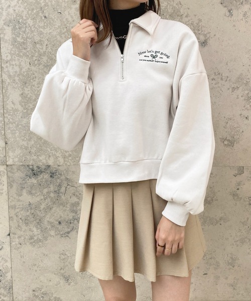 apres jour（アプレジュール）の「ハーフZIPスウェット【ZOZOTOWN限定アイテム】（スウェット・レディース・アイボリー/ナチュラル/ネイビー・フリー/X-LARGE）」の5枚目の写真