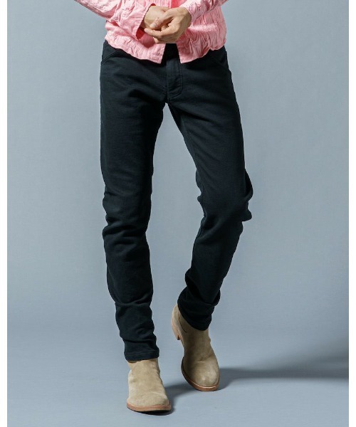 wjk（ダヴルジェイケイ）の「【limited】banana knit denim(OW)（デニムパンツ・メンズ・ブラック/インディゴブルー・SMALL/MEDIUM/LARGE/X-LARGE）」の2枚目の写真