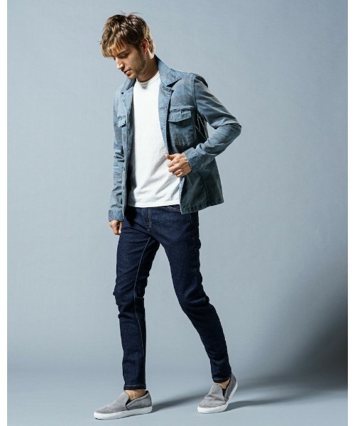 wjk（ダヴルジェイケイ）の「【limited】banana knit denim(OW)（デニムパンツ・メンズ・ブラック/インディゴブルー・SMALL/MEDIUM/LARGE/X-LARGE）」の16枚目の写真