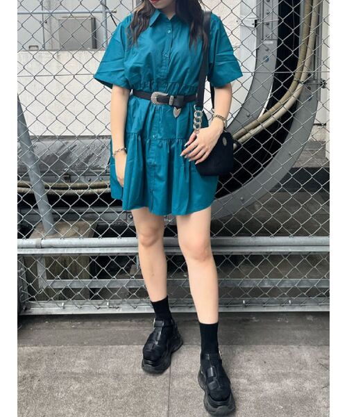 EVRIS（エヴリス）の「メタルバックルフェイクレザーベルト（ベルト・レディース・ブラック/ブラウン・FREE）」の6枚目の写真