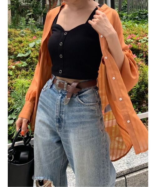 EVRIS（エヴリス）の「メタルバックルフェイクレザーベルト（ベルト・レディース・ブラック/ブラウン・FREE）」の22枚目の写真