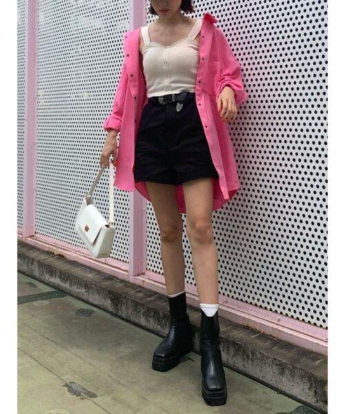 EVRIS（エヴリス）の「メタルバックルフェイクレザーベルト（ベルト・レディース・ブラック/ブラウン・FREE）」の21枚目の写真