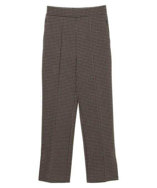 earth music&ecology（アースミュージックアンドエコロジー）の「カットジャカードセミフレアパンツ＊（その他パンツ・レディース・ブラック/ブラウン・S/M）」の19枚目の写真