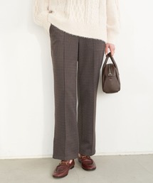 カットジャカードセミフレアパンツ*