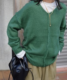 Marient | VネックローゲージカラーニットPO(ニット/セーター)