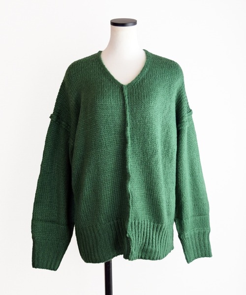 Marient（マリエント）の「VネックローゲージカラーニットPO（ニット/セーター・レディース・オレンジ/ブルー/グリーン/アイボリー・FREE）」の18枚目の写真