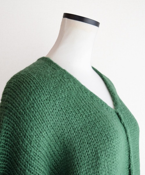 Marient（マリエント）の「VネックローゲージカラーニットPO（ニット/セーター・レディース・オレンジ/ブルー/グリーン/アイボリー・FREE）」の20枚目の写真