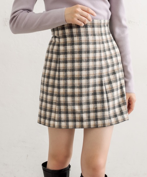 OLIVE des OLIVE（オリーブデオリーブ）の「ミニタイトスカート（スカート・レディース・オフホワイト/グレー/ブラック・FREE）」の3枚目の写真