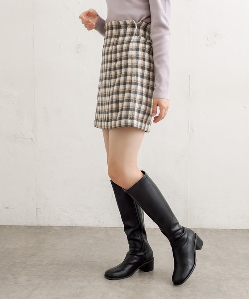 OLIVE des OLIVE（オリーブデオリーブ）の「ミニタイトスカート（スカート・レディース・オフホワイト/グレー/ブラック・FREE）」の12枚目の写真