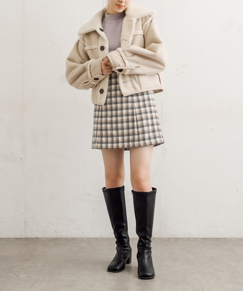 OLIVE des OLIVE（オリーブデオリーブ）の「ミニタイトスカート（スカート・レディース・オフホワイト/グレー/ブラック・FREE）」の15枚目の写真