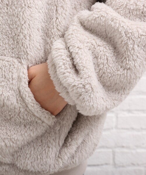 Cutie Blonde（キューティーブロンド）の「◆【S-L】もこもこボアジップパーカー（パーカー・レディース・ライトグレー/ブラウン系その他/ピンク・01/02/03）」の15枚目の写真