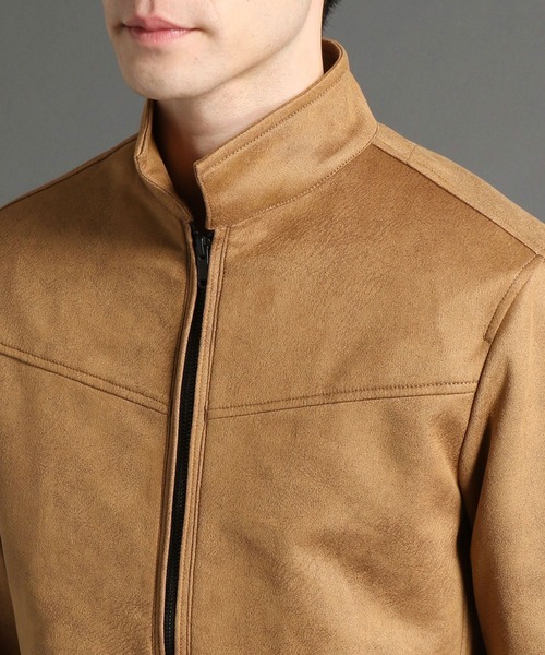 HIDEAWAYS NICOLE(ハイダウェイニコル)の「ポンチスウェードジップアップブルゾン(ブルゾン・メンズ・グレイッシュベージュ/オレンジ/シルバーグレー/キャメル/ブラック・MEDIUM/X-LARGE/LARGE)」の15枚目の写真