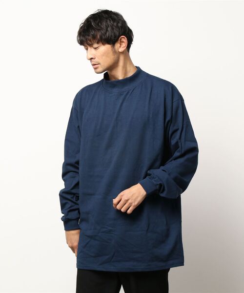 tone(トーン)の「【CalCru/カルクルー】SUPER HEABVYWEIGHT LONG-SLEEVE MOCK NECK(UN)(Tシャツ/カットソー・メンズ・ホワイト/ブラック/ネイビー/グレー/グリーン・LARGE/MEDIUM/X-LARGE)」の5枚目の写真