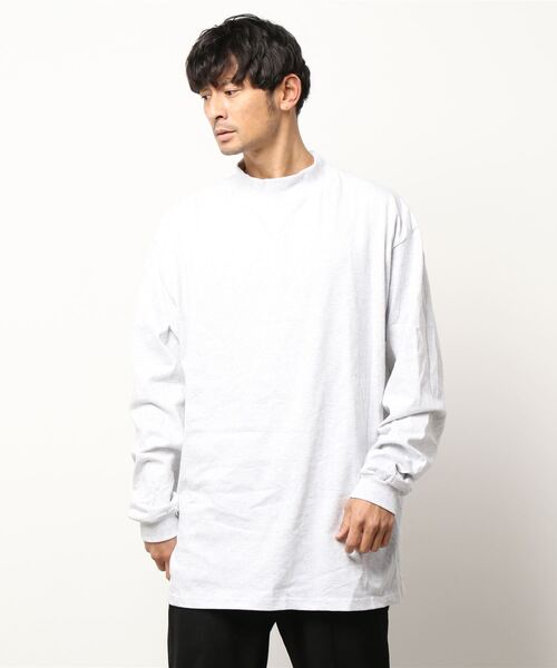 tone(トーン)の「【CalCru/カルクルー】SUPER HEABVYWEIGHT LONG-SLEEVE MOCK NECK(UN)(Tシャツ/カットソー・メンズ・ホワイト/ブラック/ネイビー/グレー/グリーン・LARGE/MEDIUM/X-LARGE)」の4枚目の写真