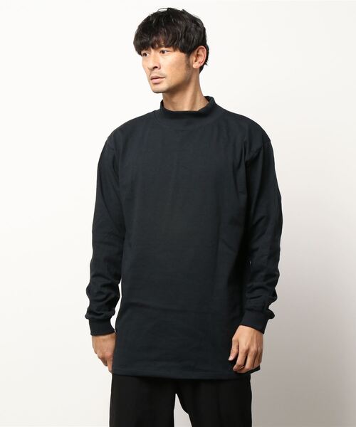 tone(トーン)の「【CalCru/カルクルー】SUPER HEABVYWEIGHT LONG-SLEEVE MOCK NECK(UN)(Tシャツ/カットソー・メンズ・ホワイト/ブラック/ネイビー/グレー/グリーン・LARGE/MEDIUM/X-LARGE)」の3枚目の写真