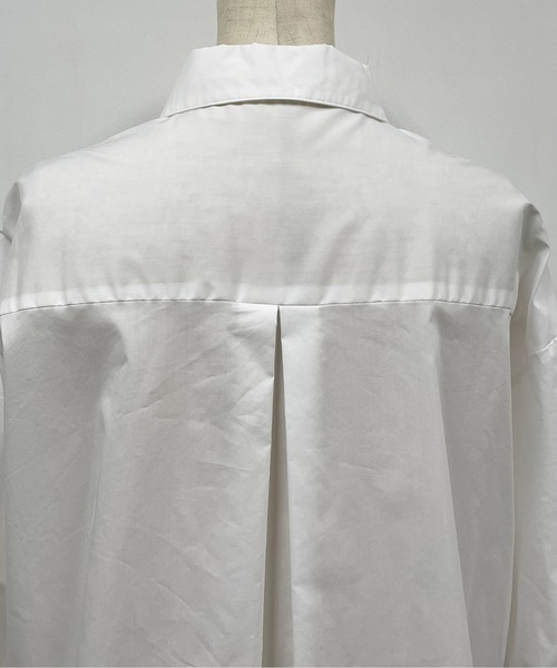 LUGIVA(ルギヴァ)の「コットンツイルロングシャツ(シャツ/ブラウス・レディース・オフホワイト/ブルー系その他・M)」の11枚目の写真