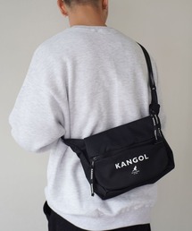 【KANGOL/カンゴール】 ロゴプリント フラップ ショルダーバッグ