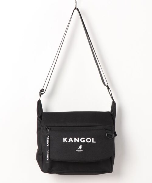 KANGOL(カンゴール)の「【KANGOL/カンゴール】 ロゴプリント フラップ ショルダーバッグ(ショルダーバッグ・メンズ・ブラック/ベージュ/ブラック系その他・FREE)」の9枚目の写真