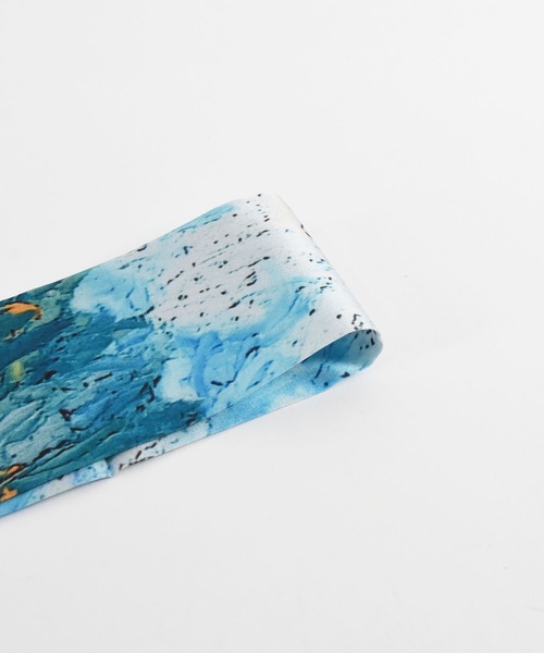 ma chere Cosette?(マシェールコゼット)の「ル・マレ モネ絵柄ツイリー(バンダナ/スカーフ・レディース・パープル/グリーン/ライトグリーン・FREE)」の4枚目の写真