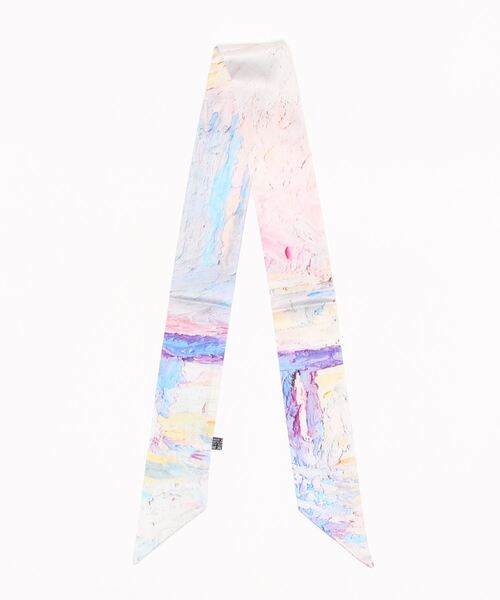 ma chere Cosette?(マシェールコゼット)の「ル・マレ モネ絵柄ツイリー(バンダナ/スカーフ・レディース・パープル/グリーン/ライトグリーン・FREE)」の7枚目の写真