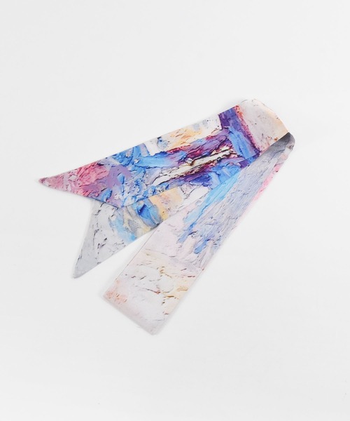 ma chere Cosette?(マシェールコゼット)の「ル・マレ モネ絵柄ツイリー(バンダナ/スカーフ・レディース・パープル/グリーン/ライトグリーン・FREE)」の10枚目の写真