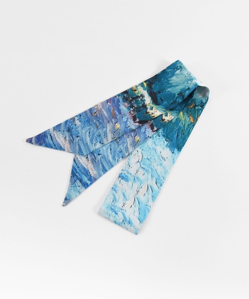 ma chere Cosette?(マシェールコゼット)の「ル・マレ モネ絵柄ツイリー(バンダナ/スカーフ・レディース・パープル/グリーン/ライトグリーン・FREE)」の8枚目の写真