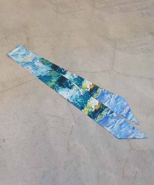 ma chere Cosette?(マシェールコゼット)の「ル・マレ モネ絵柄ツイリー(バンダナ/スカーフ・レディース・パープル/グリーン/ライトグリーン・FREE)」の15枚目の写真