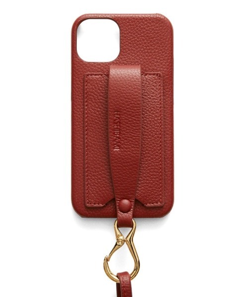 HASHIBAMI クロコ型押し カラバッシュ ストラップ iPhoneケース