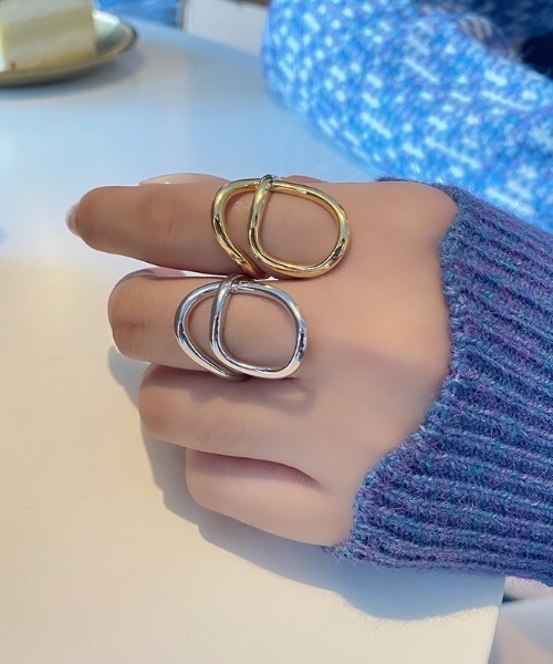 LAC-VERT(ラック・ヴェール)の「フィンガーボリュームリング(リング・レディース・シルバー/ゴールド・FREE)」の1枚目の写真