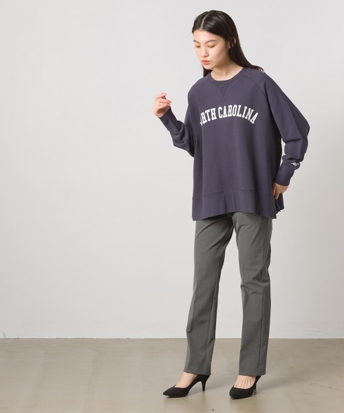 OMNES(オムネス)の「裏毛スウェット ラグランプルオーバー ロゴプリント(スウェット・レディース・ネイビー/アイボリー/モスグリーン/チャコール・FREE)」の22枚目の写真