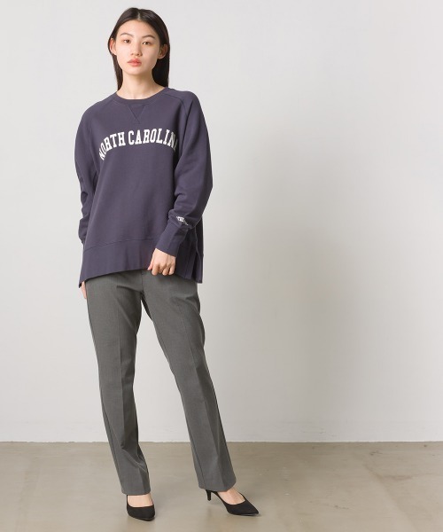 OMNES(オムネス)の「裏毛スウェット ラグランプルオーバー ロゴプリント(スウェット・レディース・ネイビー/アイボリー/モスグリーン/チャコール・FREE)」の10枚目の写真