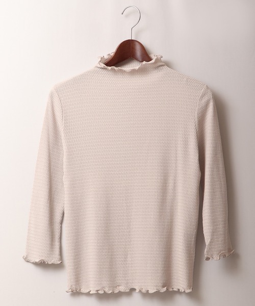 BRODIAEA(ブローディア)の「BRODIAEA コットンテレコ メローボトルネック 7分袖(Tシャツ/カットソー・レディース・ブラック/オフホワイト/ピンク/シルバーグレー/グリーン系その他/イエロー系その他・40)」の9枚目の写真