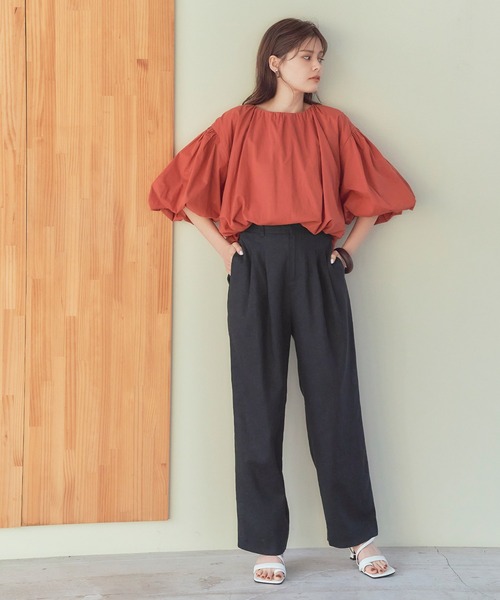 titivate(ティティベイト)の「リネン混セミワイドパンツ(その他パンツ・レディース・ブラウン/ネイビー/グリーン・L/M/S)」の19枚目の写真