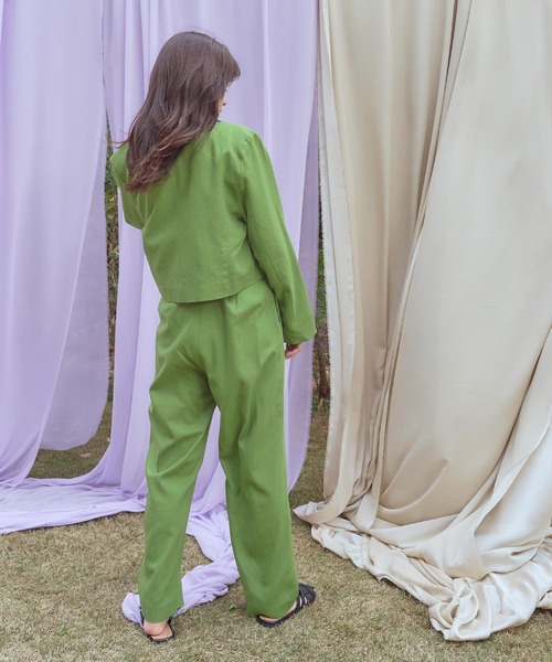 titivate(ティティベイト)の「リネン混セミワイドパンツ(その他パンツ・レディース・ブラウン/ネイビー/グリーン・L/M/S)」の15枚目の写真